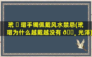 玳 ☘ 瑁手镯佩戴风水禁忌(玳瑁为什么越戴越没有 🕸 光泽)